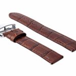 20mm Leather Watch Strap Band Compatible with Baume Mercier Capeland 65726,10106 L/Brown Tq