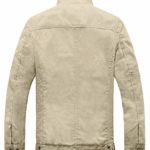 Wantdo Men’s Cotton Casual Fall Windbreaker Jacket Khaki,Small