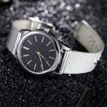 Bokeley Men’s Watches, Wristwatches,Men’s Watch Quartz Wrist Minimalist Stainless Steel Mesh with Analog Dial (B)