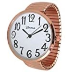 Geneva Super Large Stretch Watch Clear Number Easy Read (Rose Gold)