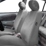 FH Group PU009115 PU Leather Rome Seat Covers (Gray) Full Set with Gift – Universal for Cars Trucks and SUVs