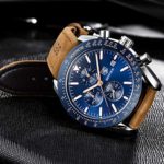 BENYAR – Stylish Wrist Watch for Men Leather Strap Watches Quartz Movement, Waterproof and Scratch Resistant, Analog Chronograph Business Watches