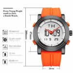 SINOBI Sport Woman Man Watch Digital Quartz Luminous Dual Time Day Date Wristwatches