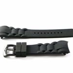 Swiss Legend 29MM Black Silicone Rubber Watch Strap w/Black Buckle 8.5″ Long, fits 47mm Commander Watch