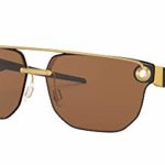 Oakley Men’s OO4136 Chrystl Metal Square Sunglasses, Satin Gold/Prizm Tungsten, 67 mm
