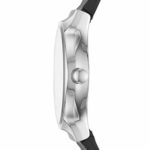 Skagen Women’s Freja Quartz Analog Stainless Steel and Leather Watch, Color: Black Leather (Model: SKW2668)