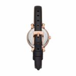 Michael Kors Women’s Sofie Stainless Steel Quartz Watch with Leather Strap, Black, 10 (Model: MK2849)