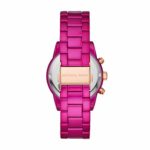 Michael Kors Women’s Ritz Quartz Watch with Stainless Steel Strap, Pink, 18 (Model: MK6718)