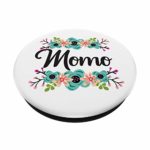 Momo Gifts From Grandkids Floral Personalized Name Gift PopSockets PopGrip: Swappable Grip for Phones & Tablets