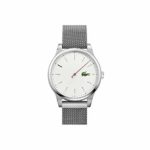 Lacoste Men’s Kyoto Stainless Steel Quartz Watch with Stainless-Steel Strap, Silver, 20 (Model: 2010969)