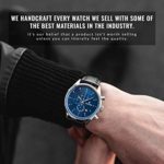 Vincero Luxury Men’s Chrono S Wrist Watch – Top Grain Italian Leather Watch Band – 43mm Chronograph Watch – Japanese Quartz Movement (Blue/Black)
