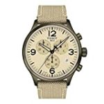 Tissot Men’s Chrono XL Stainless Steel Swiss Quartz Watch with Fabric Strap, Beige, 22 (Model: T1166173726701)