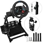 SoB Racing Wheel Stand with Shifter Mount, Racing Steering Wheel Stand Height Adjustable, Gaming Wheel Stand fit for Logitech G920 G29 G27 G25, Wheel and Pedals NOT Included