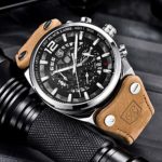 BENYAR – Wrist Watch for Men, Leather Strap Watches Quartz Movement, Waterproof Analog Chronograph Watches