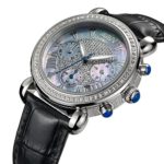JBW Luxury Women’s Victory 0.16 Carat Diamond Wrist Watch with Leather Bracelet