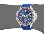 Nautica Men’s NST 1000 Flags Stainless Steel Quartz Watch with Silicone Strap, Blue, 22 (Model: NAD19562G)