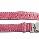 Locman Women’s 18mm Pink Leather Watch Band Strap with Silver Buckle