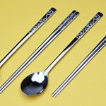 Korean Style Stainless Steel Spoons and Chopsticks set (2 Set MoMo)