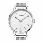 Calvin Klein Swiss Quartz Watch with Stainless Steel Strap, Silver, 14 (Model: K7B23126)