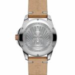 Meccaniche Veneziane Automatic Watch Redentore 4.0 White Dial IP Rose Gold Bezel with Italian Leather Strap 1301020
