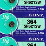 Sony 364 (SR621SW) 1.55V Silver Oxide 0% Hg Mercury Free Watch Battery (3 Batteries)