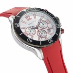Nautica Men’s Stainless Steel Quartz Silicone Strap, Red, 22 Casual Watch (Model: NAPNSS119)