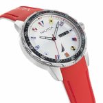 Nautica Men’s Stainless Steel Quartz Silicone Strap, Red, 22 Casual Watch (Model: NAPCLF002)