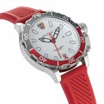 Nautica Men’s Stainless Steel Quartz Silicone Strap, Red, 22 Casual Watch (Model: NAPGLS110)