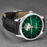 Louis Erard Men’s ‘Heritage’ Green/Black Dial Black Leather Strap Automatic Watch 60287AA89.BAAC82