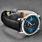 Louis Erard Men’s ‘Excellence’ Blue/Black Dial Black Leather Strap Manual Wind Watch 54230AG55.BDC02