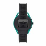 Emporio Armani Men’s Smartwatch 3 Touchscreen Aluminum and Rubber Smartwatch, Black and Green-ART5023