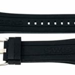Swiss Legend 28MM Black Silicone Watch Strap Silver Stainless Buckle fits 44mm Trimix Diver Watch