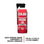 STA-BIL (22001) Fogging Oil – Stops Corrosion In Stored Engines – Lubricates And Protects Cylinders – Coats Internal Engine Components – For All 2 and 4 Cycle Engines, 12 oz.