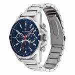 Tommy Hilfiger Men’s Quartz Watch with Stainless Steel Strap, Silver, 21 (Model: 1791788)