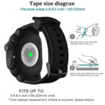 Compatible for Apple Watch 42mm Case with Soft Band, Waterproof Bumper Cover for iWatch Series 3 2 with Silicone Strap, Rugged Sport PC Case Shock, Sweat Resistant for Men Women (Black, 42mm)