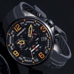 Torgoen T18 Black Carbon Fiber Chronograph Pilot Watch for Men, Swiss Quartz, K1 Crystal with Black Silicone Strap
