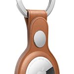 Apple AirTag Leather Key Ring – Saddle Brown