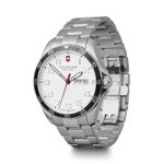 Victorinox Fieldforce Watch with White Dial and Stainless Steel Bracelet