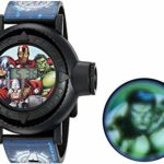 Marvel Boys’ Analog-Quartz Watch with Plastic Strap, Blue, 24 (Model: AVG3516)