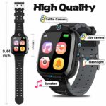 Kids Game Smart Watch for Boys Girls with 1.44″ HD Touch Screen 14 Puzzle Games Music Player Dual Camera Video Recording 12/24 hr Pedometer Alarm Clock Calculator Flashlight Birthday Educational Toys