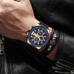 Business Men Watch Luxury Brand Stainless Steel Wrist Watch Chronograph Army Military Quartz Watches Relogio Masculino