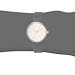 Skagen Women’s Signatur Stainless Steel Analog-Quartz Watch with Leather-Calfskin Strap, Grey, 12 (Model: SKW2644)