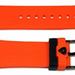 Swiss Legend 28MM Orange Silicone Watch Strap and Black Stainless Buckle Fits 49mm Legato Cirque Watch