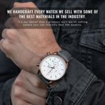 Vincero Luxury Men’s Chrono S Wrist Watch – Top Grain Italian Leather Watch Band – 43mm Chronograph Watch – Japanese Quartz Movement (Copper/Slate Blue)