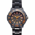 Smith & Wesson Men’s Diver Swiss Tritium Military Watch, 20ATM, Black Dial, with Metal and Rubber Band