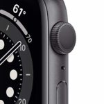 Apple Watch Series 6 (GPS, 44mm) – Space Gray Aluminum Case with Black Sport Band (Renewed)