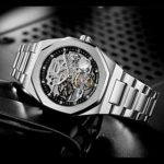 Fashion Silver Mens Watches Top Brand Luxury Automatic Mechanical Stainless Steel Fashion Business Skeleton Wristwatch