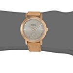 Bulova Classic Quartz Ladies Watch, Stainless Steel with Beige Leather Strap, Rose Gold-Tone (Model: 97L146)