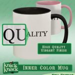 #louis – 11oz Ceramic Colored Handle and Inside Coffee Mug Cup, Black