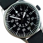 Mil-Tec Vintage Aviator Watch Black Dial Flieger Luftwaffe Pilot Quartz Mens World War 2 Wristwatch